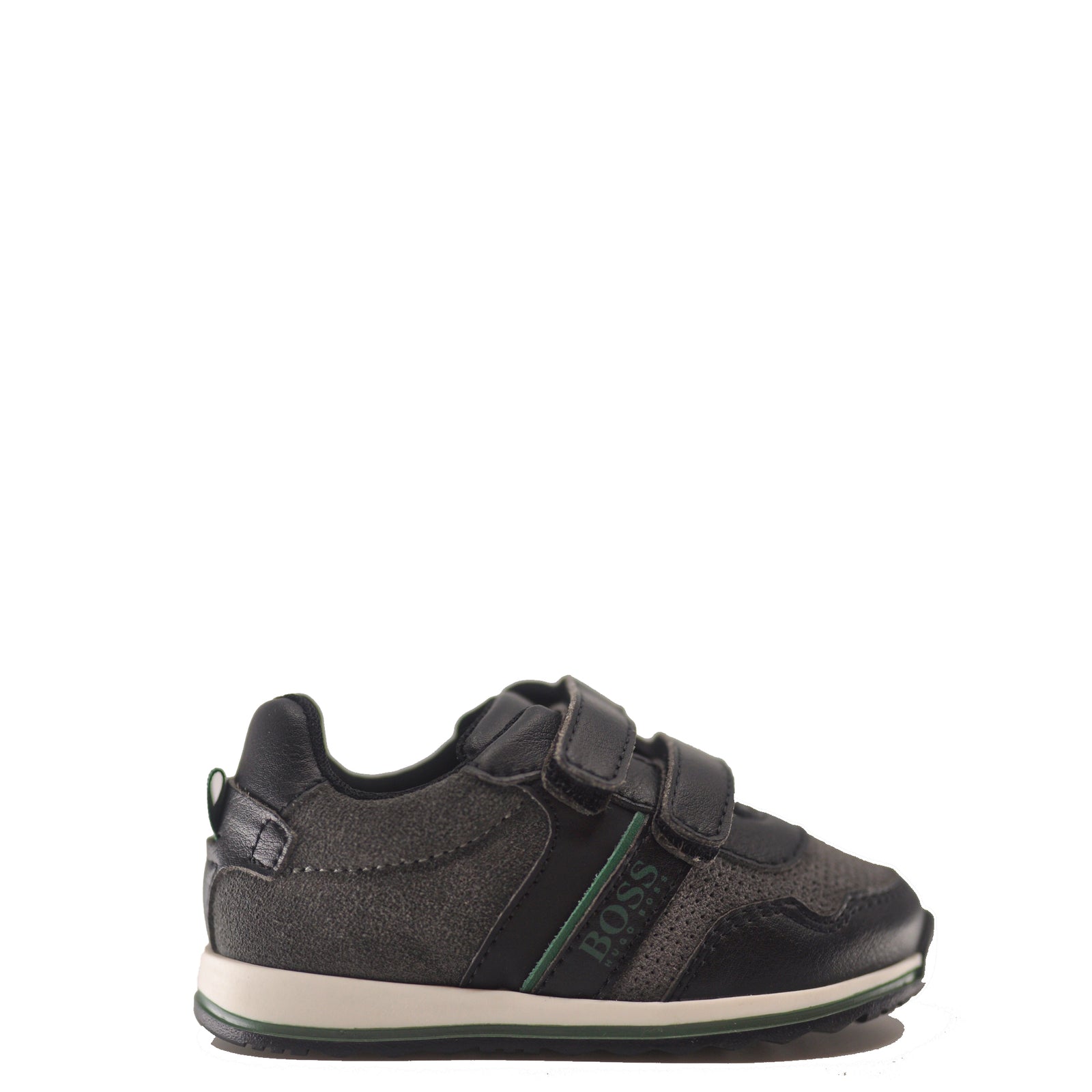 Hugo Boss Gray Leather Baby Sneaker-Tassel Children Shoes