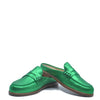 LMDI Green Metallic Penny Mule-Tassel Children Shoes