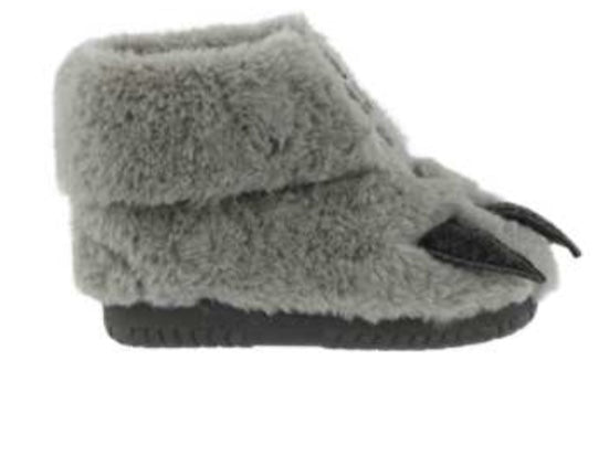 Victoria Gray Furry Slipper-Tassel Children Shoes