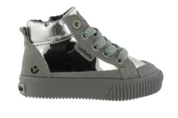 Victoria Silver High-top Sneaker-Tassel Children Shoes