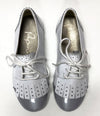 Papanatas White/Gray Fringe Oxford-Tassel Children Shoes