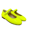 Papanatas Neon Yellow Patent Mary Jane-Tassel Children Shoes