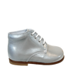 Beberlis Gray Leather Lace-Up Bootie-Tassel Children Shoes