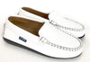 Atlanta Mocassin White Pebbled Loafer-Tassel Children Shoes
