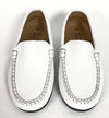 Atlanta Mocassin White Pebbled Loafer-Tassel Children Shoes