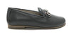 Hoo Gray Leather Chain Loafer-Tassel Children Shoes