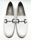 Hoo White Patent Chain Loafer-Tassel Children Shoes