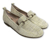 Beberlis Gold Linen With Gold Buckle Loafer-Tassel Children Shoes