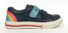 Lindo Navy and Aqua Velcro Sneaker-Tassel Children Shoes