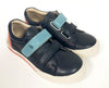 Lindo Navy and Aqua Velcro Sneaker-Tassel Children Shoes