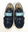 Lindo Navy and Aqua Velcro Sneaker-Tassel Children Shoes