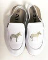 Zeebra White Mule-Tassel Children Shoes