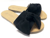 You and Me Black Bow Slide-Tassel Children Shoes