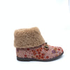 Manuela Old Rose Floral Fur Zipper Boot-Tassel Children Shoes