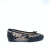 Manuela Taupe and Black Floral Wingtip-Tassel Children Shoes