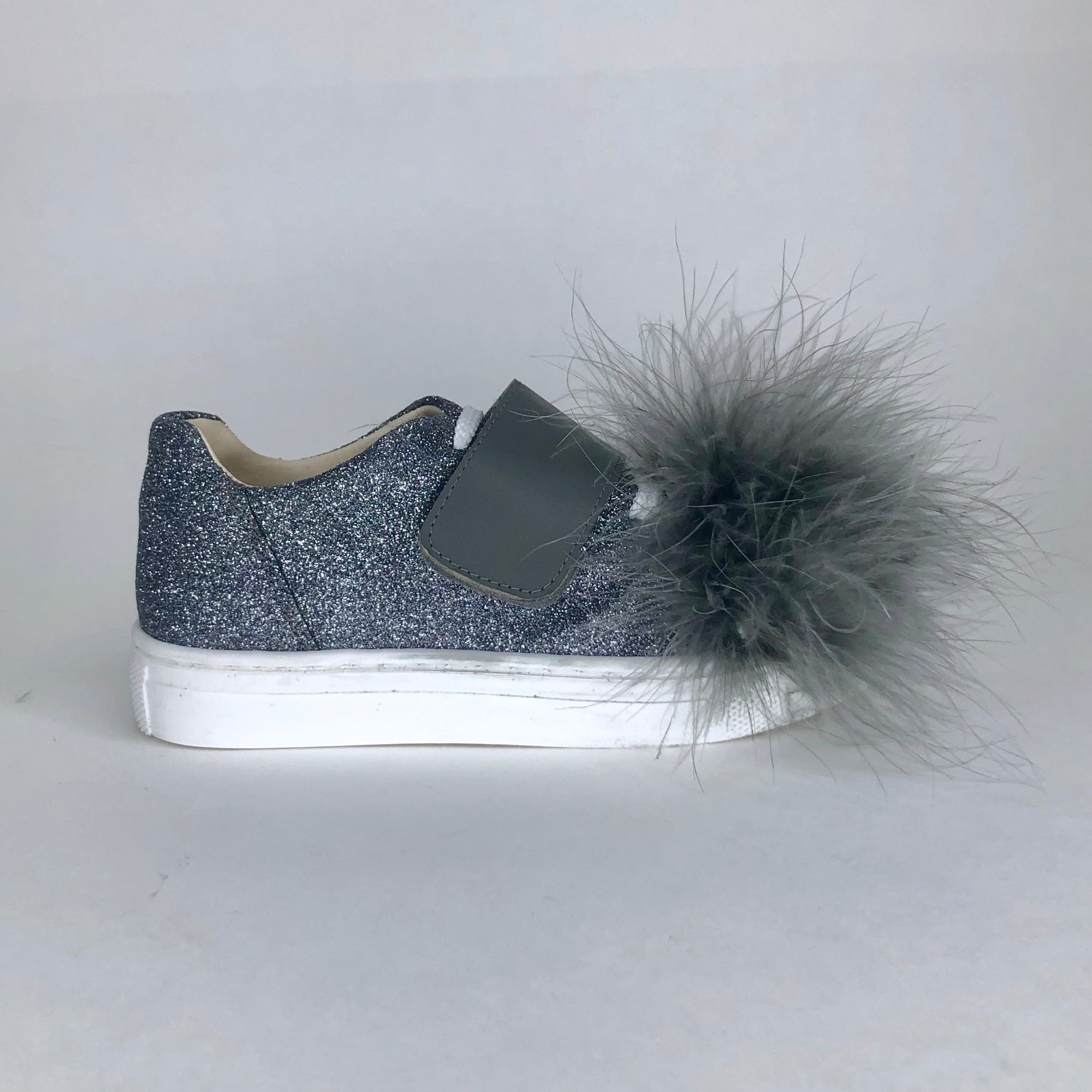 Sonatina Gray Glitter Sneaker-Tassel Children Shoes