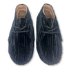 Atlanta Mocassin Black Velvet Lined Bootie-Tassel Children Shoes
