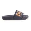 Hugo Boss Navy and Gold Logo Slides-Tassel Children Shoes