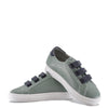 Atlanta Mocassin Jade and Navy Velcro Sneaker-Tassel Children Shoes