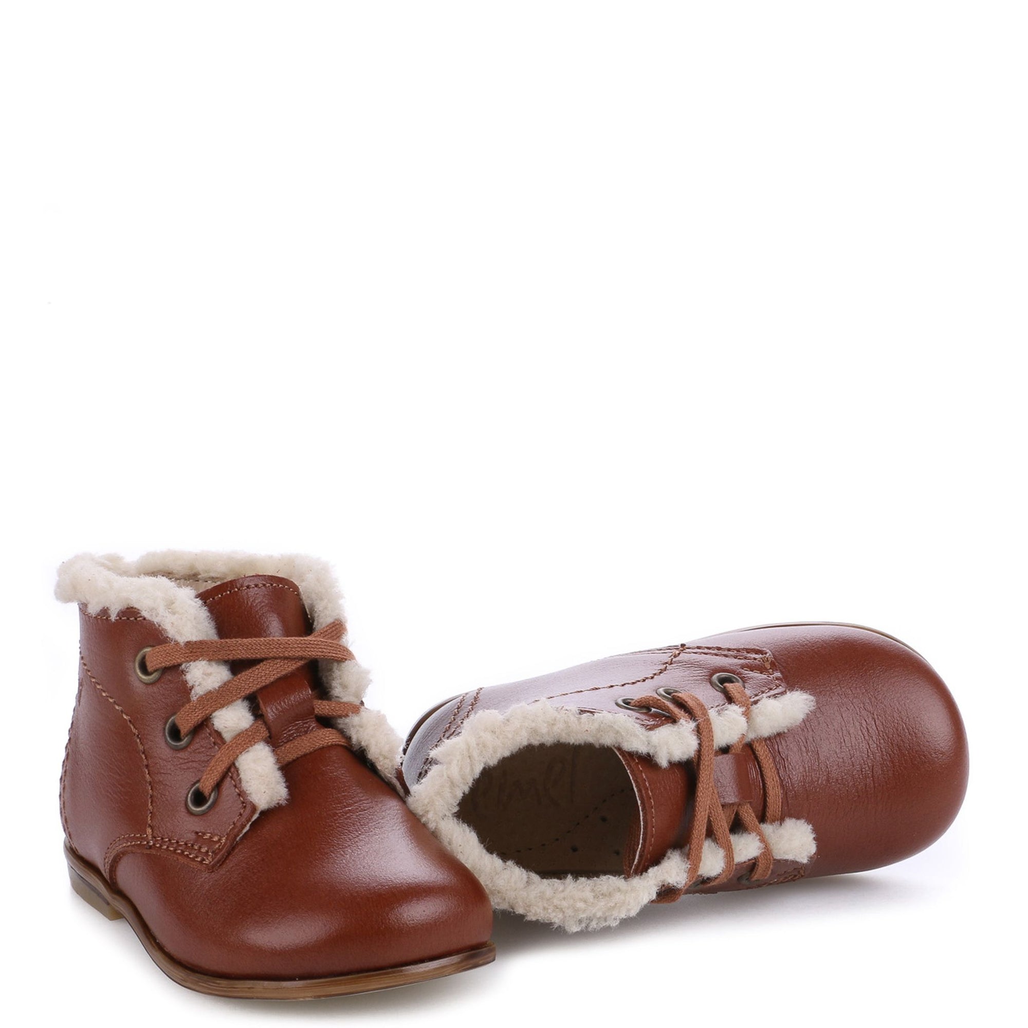 Emel Luggage Fur Trimmed Baby Bootie-Tassel Children Shoes