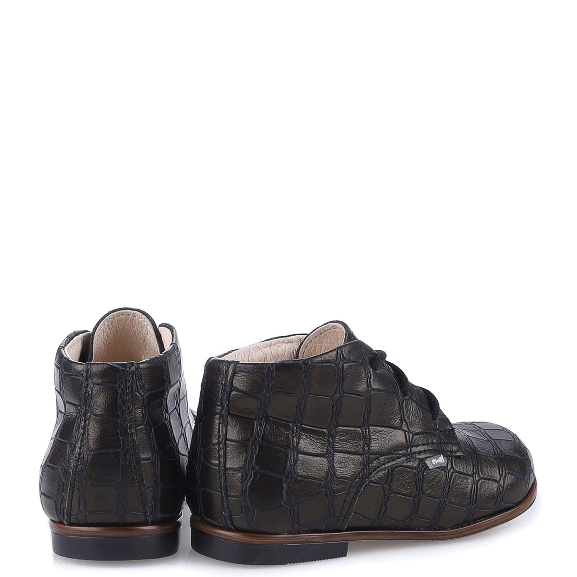 Emel Gunmetal Croc Baby Bootie-Tassel Children Shoes