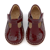 Young Soles Poppy Cherry Patent Leather T-bar-Tassel Children Shoes