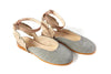Sonatina Gray Woven Leaf Flat-Tassel Children Shoes