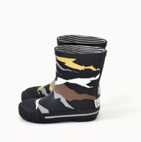 Boxbo Black Camo Rainboot - Tassel Children Shoes