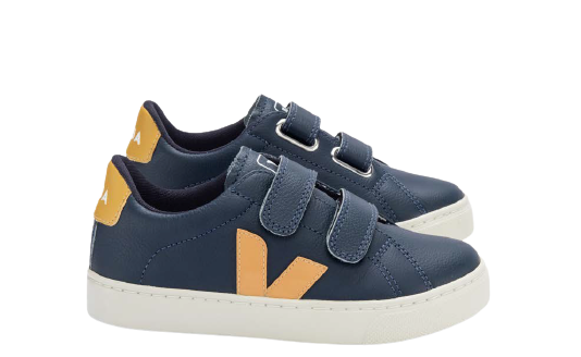 Veja Nautico Moutarde Velcro Sneaker-Tassel Children Shoes
