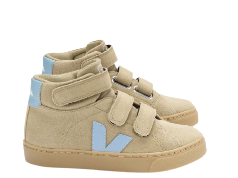 Veja Dune Steel Velcro Hi Top Sneaker-Tassel Children Shoes