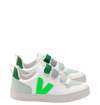 Veja Green and White Velcro Sneaker-Tassel Children Shoes