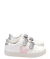 Veja Pink and Silver Velcro Sneaker-Tassel Children Shoes