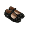 Zeebra Granite Black Suede Pebble Mary Jane-Tassel Children Shoes