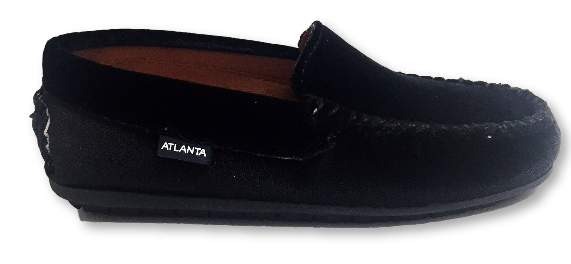 Atlanta Mocassin Black Velvet Loafer-Tassel Children Shoes
