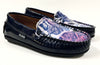 Atlanta Mocassin Navy Patent with Floral Top Loafer-Tassel Children Shoes