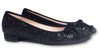 Beberlis Black Glitter Ballet Slipper-Tassel Children Shoes