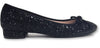 Beberlis Black Glitter Ballet Slipper-Tassel Children Shoes