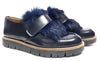 Beberlis Blue Velcro Hair Oxford Sneaker-Tassel Children Shoes