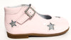 Beberlis Pink and Silver Star High-top Mary Jane-Tassel Children Shoes