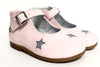 Beberlis Pink and Silver Star High-top Mary Jane-Tassel Children Shoes