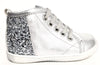 Beberlis Silver Bootie with Glitter Heel-Tassel Children Shoes