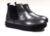 Blublonc Gunmetal and Burgundy Chelsea Boot-Tassel Children Shoes