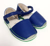BluBlonc Royal Blue and Green Sandal-Tassel Children Shoes