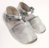 BluBlonc Silver Crackle Sandal-Tassel Children Shoes