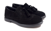 Blublonc Black Suede Tassel Slip-on-Tassel Children Shoes