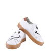 Atlanta Mocassin White Smiley Velcro Sneaker-Tassel Children Shoes