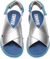 Campers Silver/Blue Sandal-Tassel Children Shoes