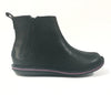 Campers Black Leather Boot with Side Zipper-Tassel Children Shoes
