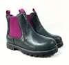 Campers Charcoal and Purple Chelsea Boot-Tassel Children Shoes