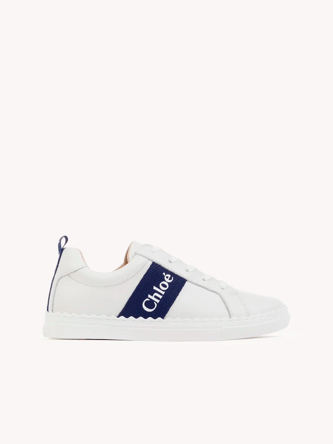 Chloe Off White Logo Sneaker-Tassel Children Shoes